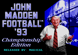 John Madden Football 93 - Championship Edition (SS).png (11649 bytes)